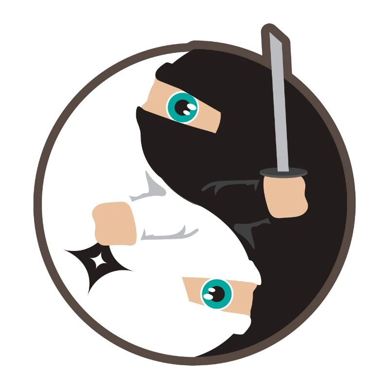 Yin Yang Ninja Tag und Nacht - Geschenkidee