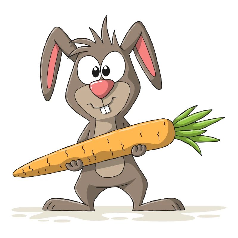 Lapin doux avec carotte