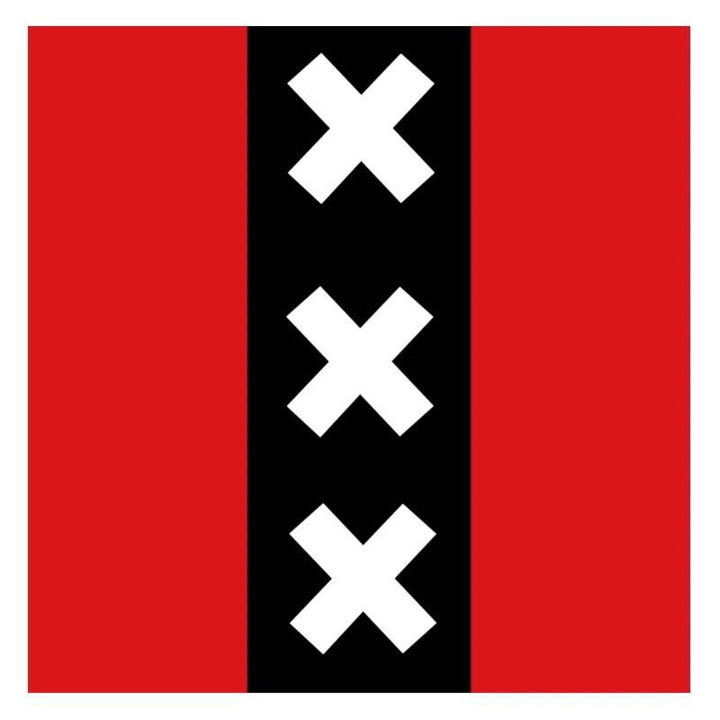 Le drapeau d'Amsterdam - le drapeau de la capitale