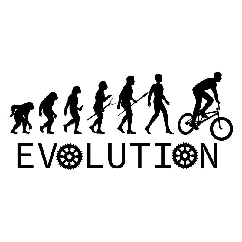 Evolution Geschenk Fahrrad Radfahrer Sport
