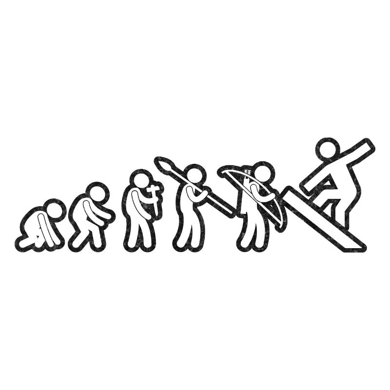 Evolution Snowboard White Grunge