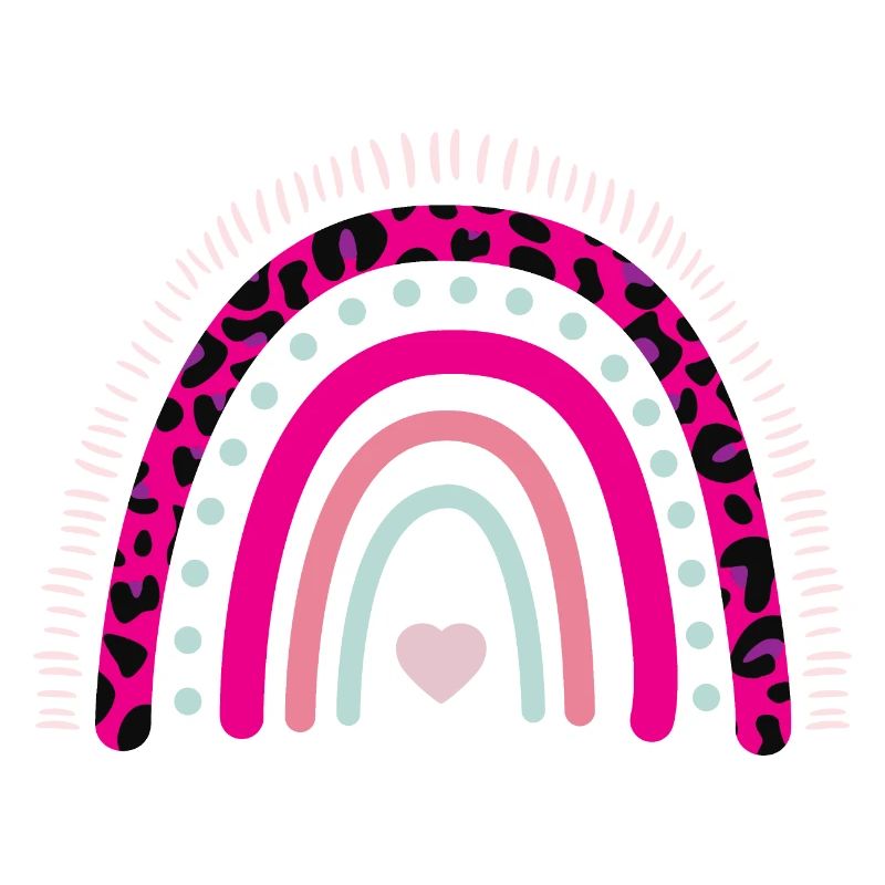 Regenbogen Boho Boheme Kind Baby Leopard Mädchen