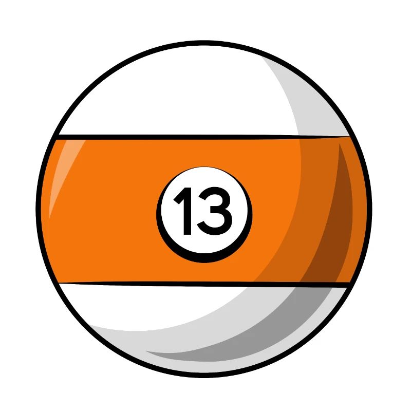 Boule de billard 13 orange Billard treize