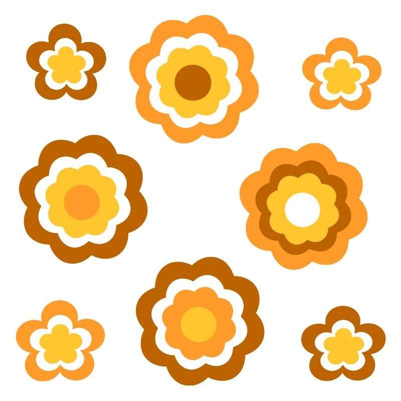 70s Flower Pattern Retro