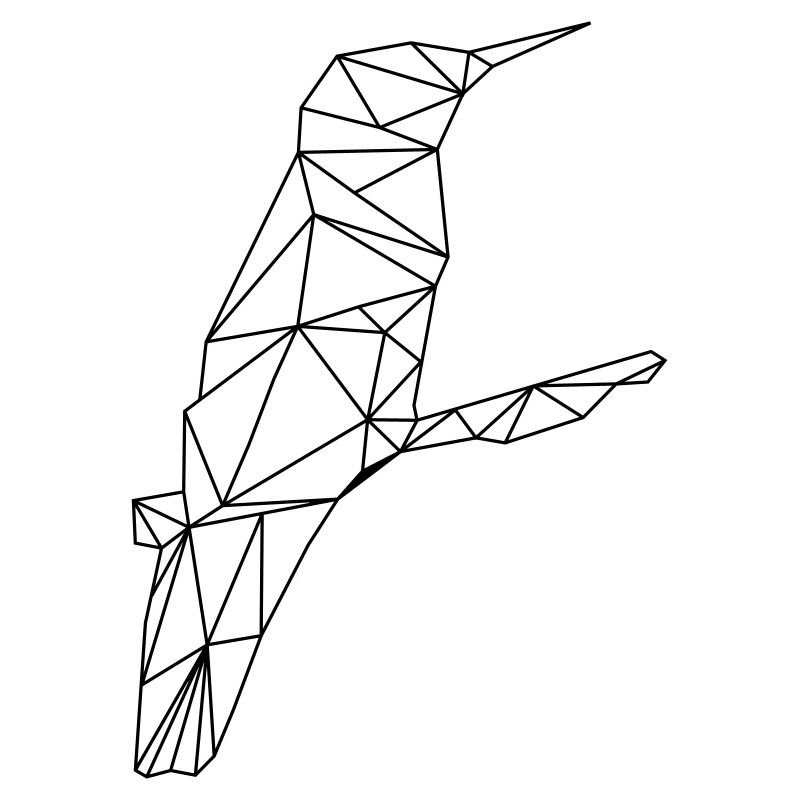Art Low Poly - Colibri