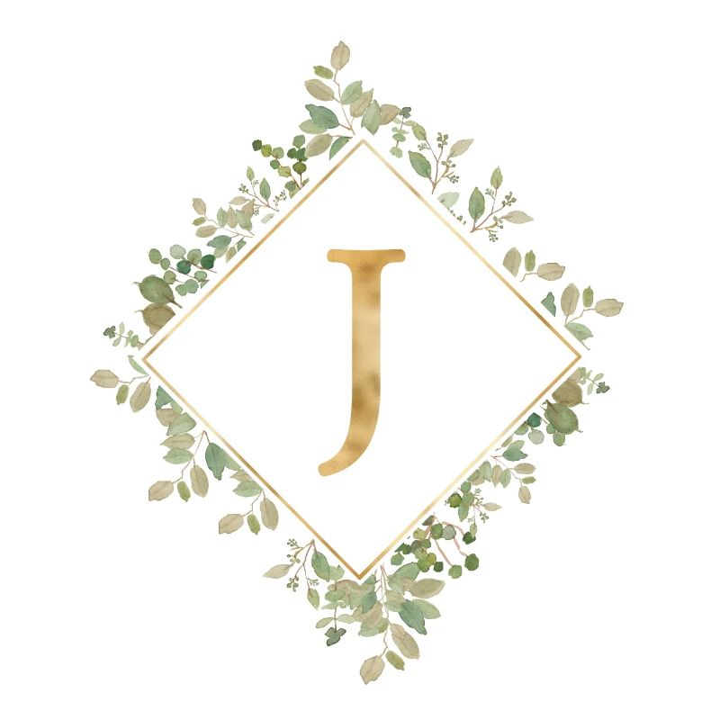 J Monogram Eucalyptus Wreath
