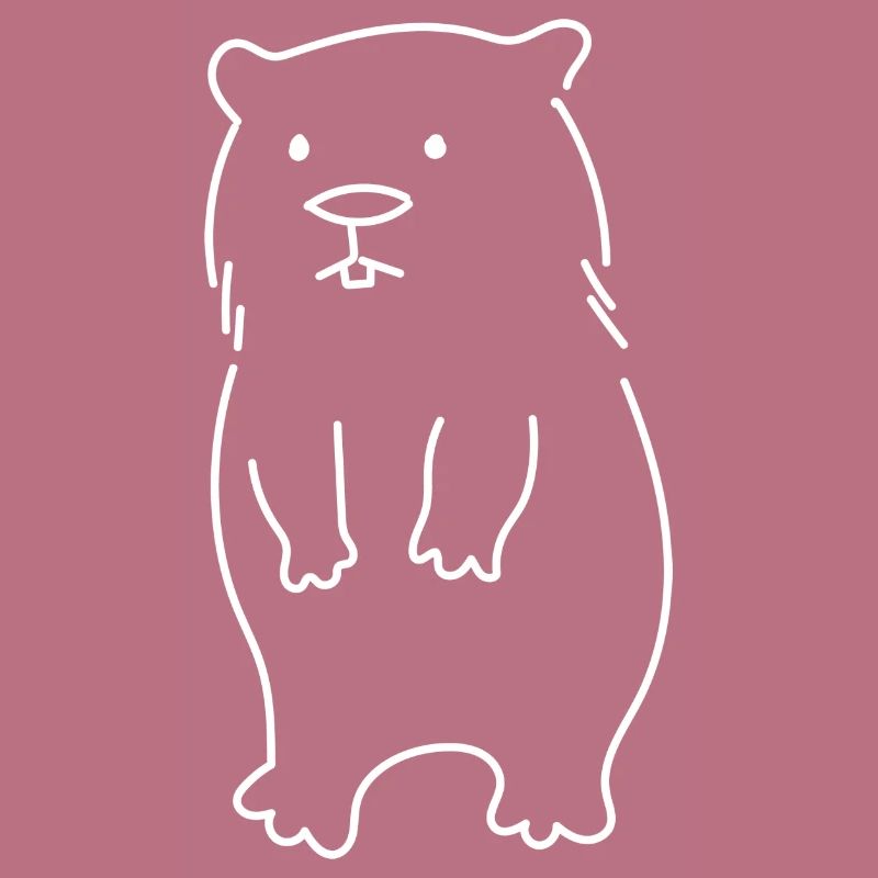 Cute Wombat Simple Drawing Forest Animals