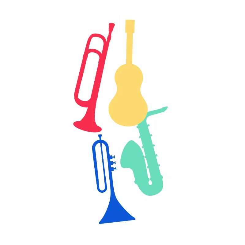 Jazz,Instrumente,Tompete,Guitarre,Saxophon