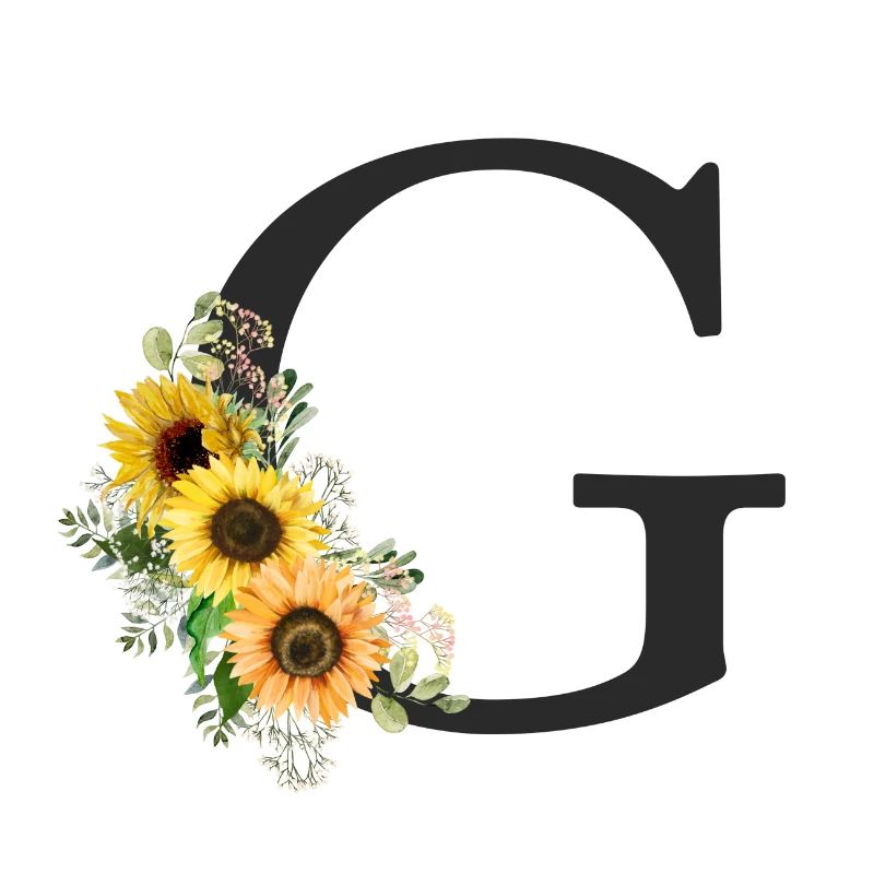 M Monogram Sunflowers