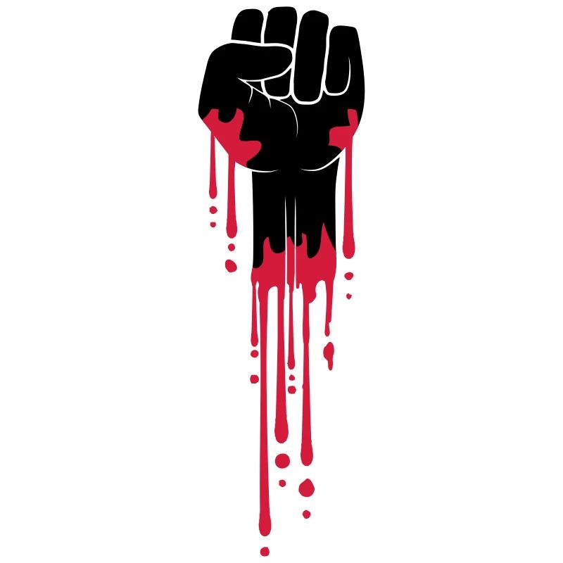 blut faust revolution tropfen stempel graffiti far