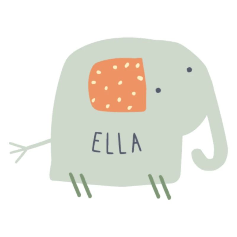 Name gift elephant - Ella