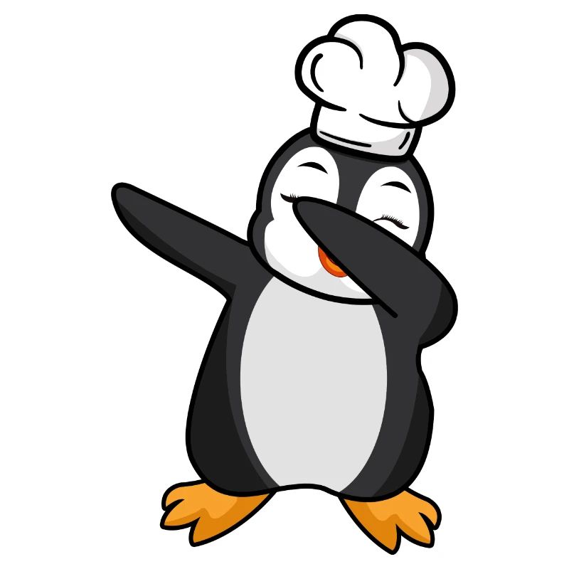 dab dabbing pinguin koch comics geschenk kochen