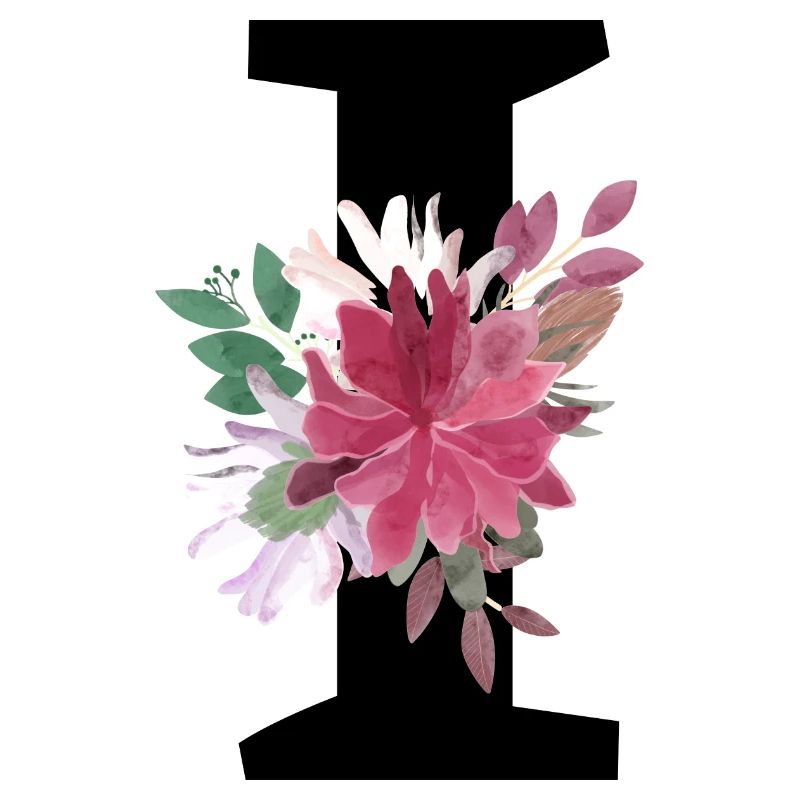 Blumenbuchstabe i