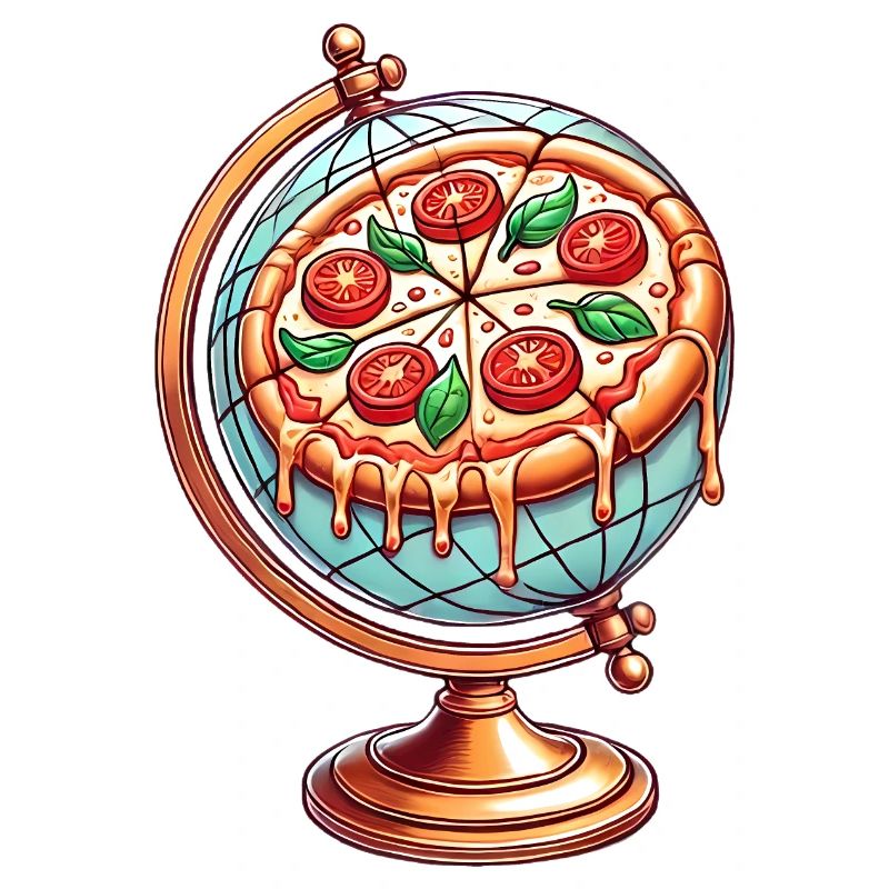 Pizza Globe Fondant Fromage Design