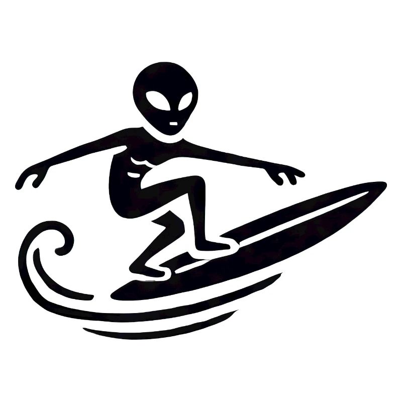 Alien Surfer Surfing Surfboard Summer Surfing