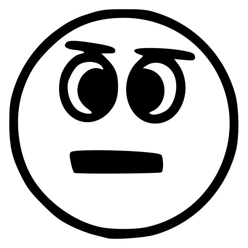 Emoji sketch neutral black