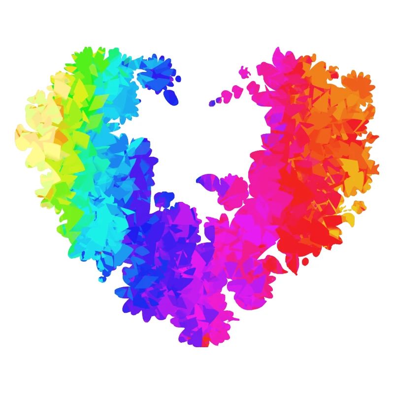 Blumenherz, bunt, farben, Graffiti,regenbogen