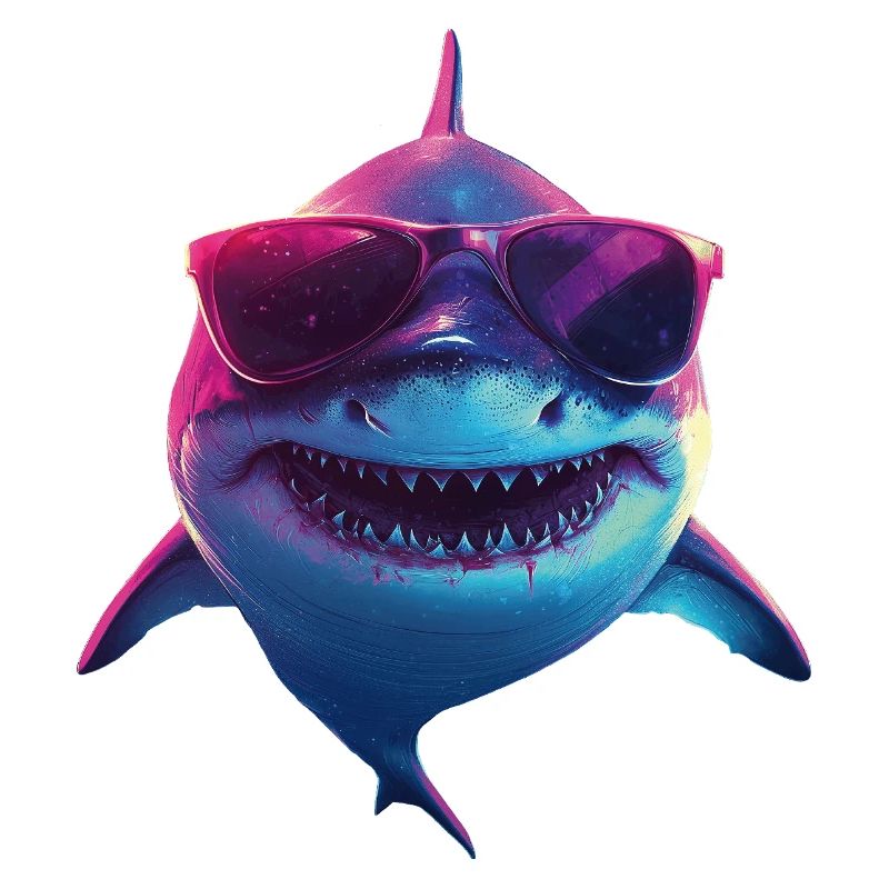 Shark with sunglasses