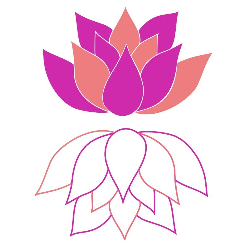 Lotus avec image miroir