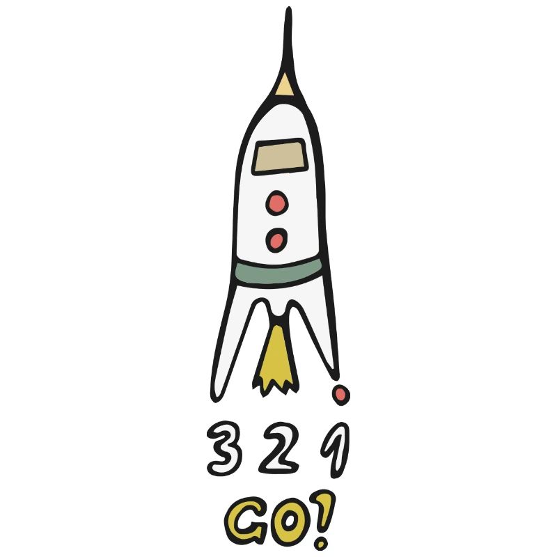 Fusée spatiale 3 2 1 Go !