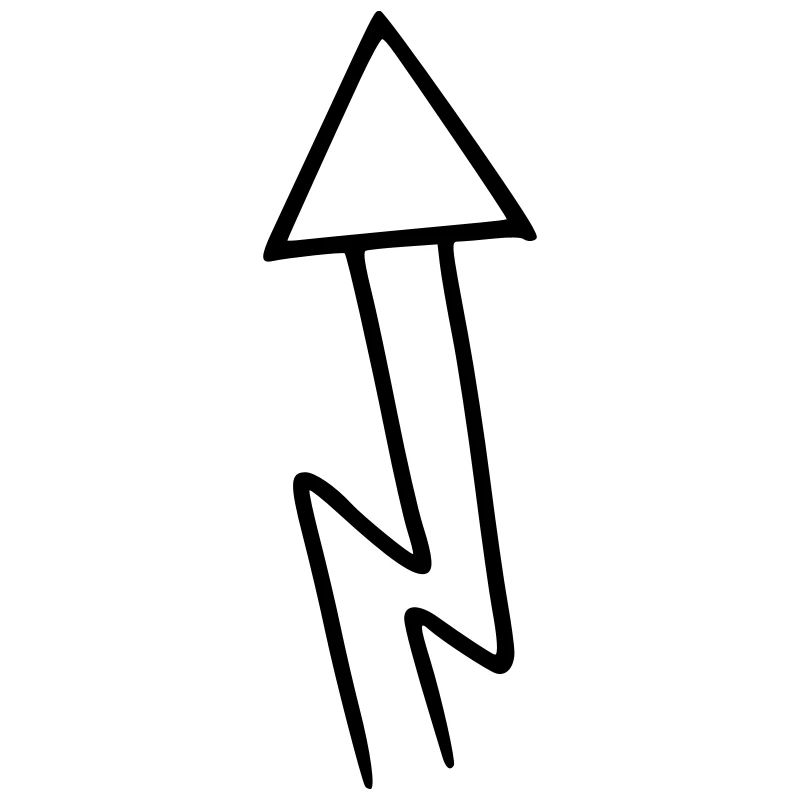 Arrow drawing sketch black