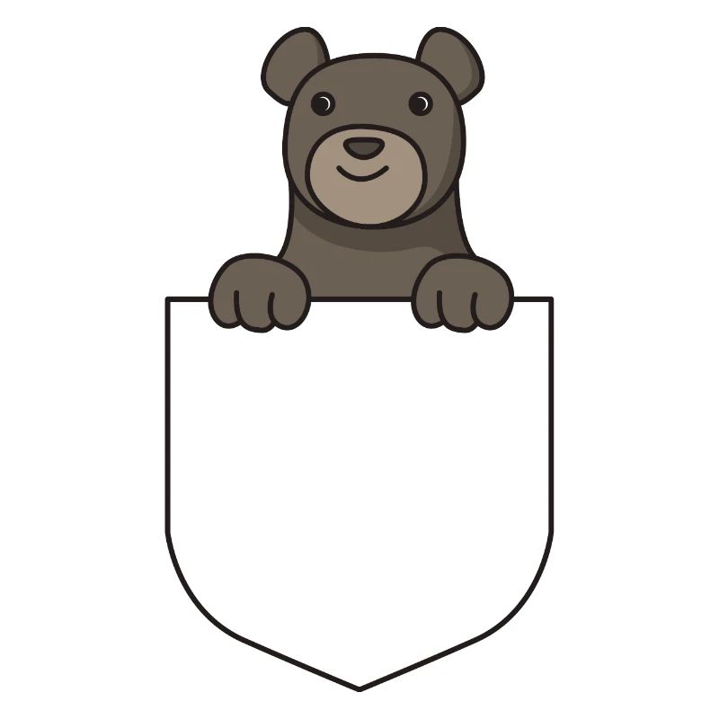 Hemd Tasche Bär Brusttasche Geschenk Bären Brust