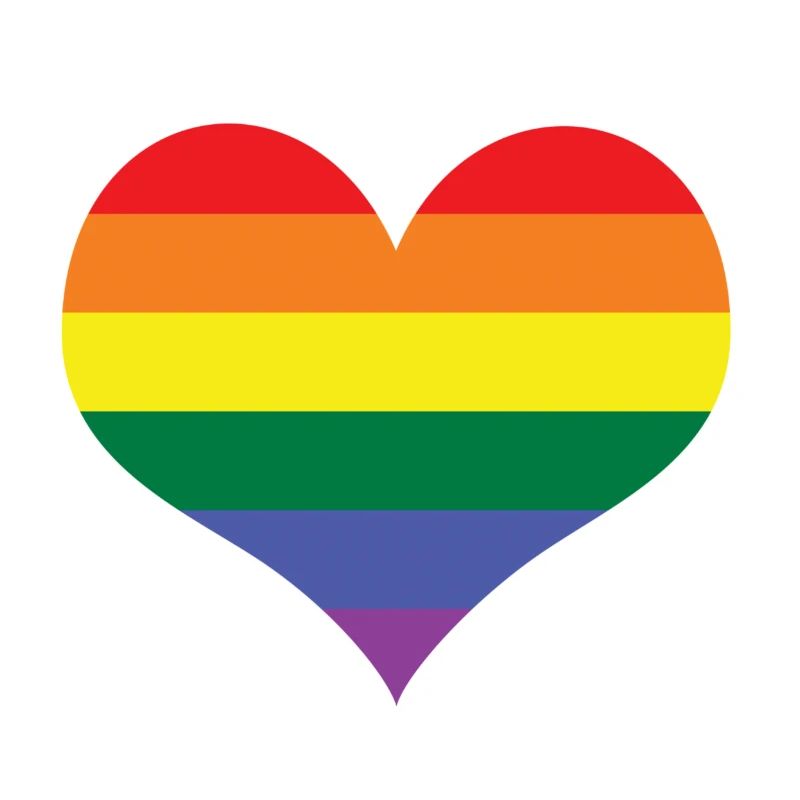 Süßes LGBT-Herz mit Regenbogenstreifen