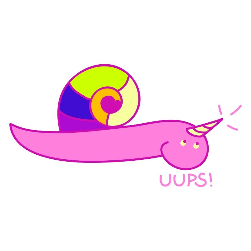 Schnecke als Einhorn