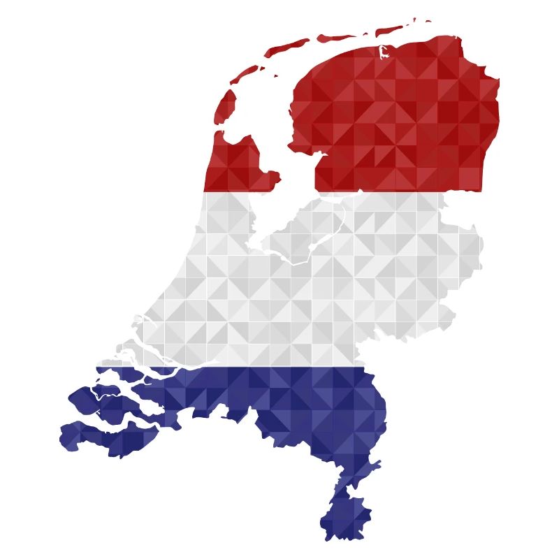 Pays-Bas Drapeau Contour Polygone Holland Drapeau