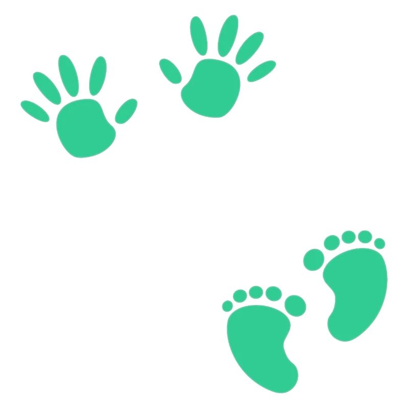 Ventre de bébé empreinte de la grossesse empreinte de la main