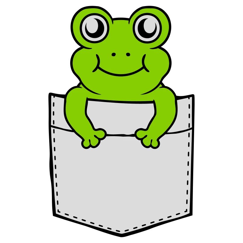 Brusttasche kleiner süßer Frosch