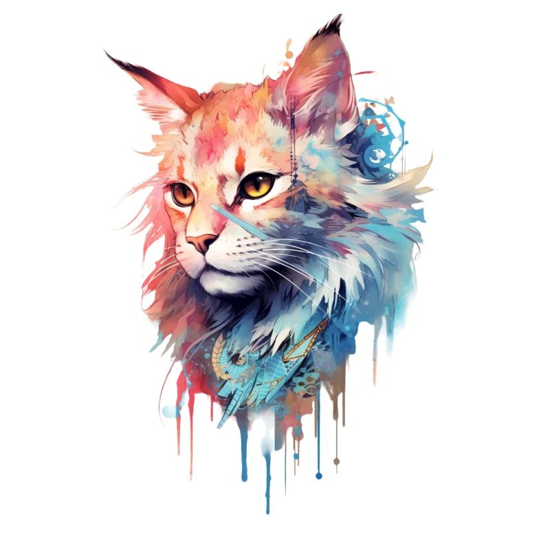 Mystical cat print