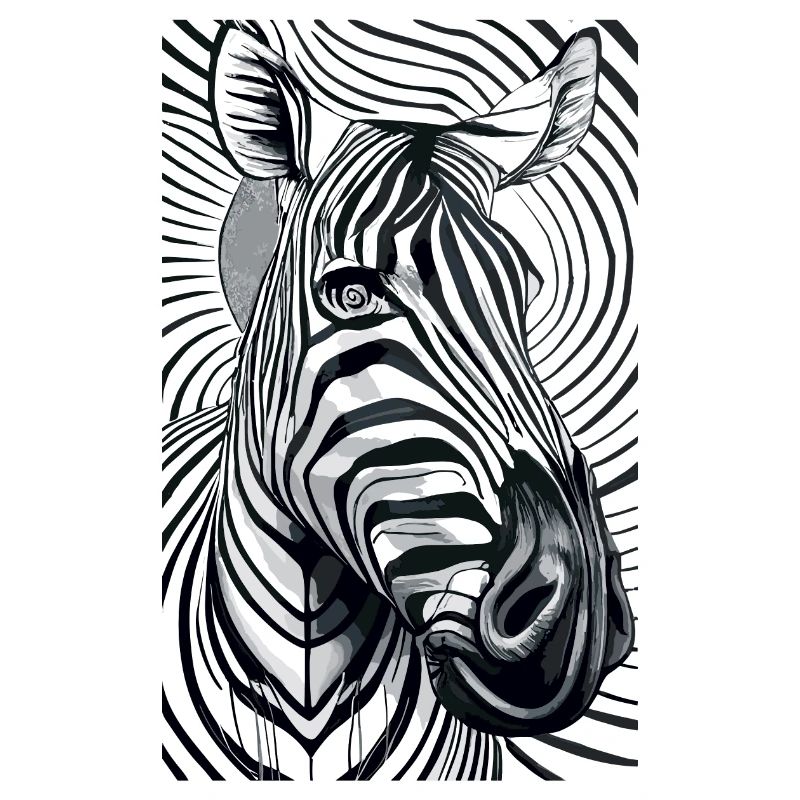 Psychedelisches Zebra