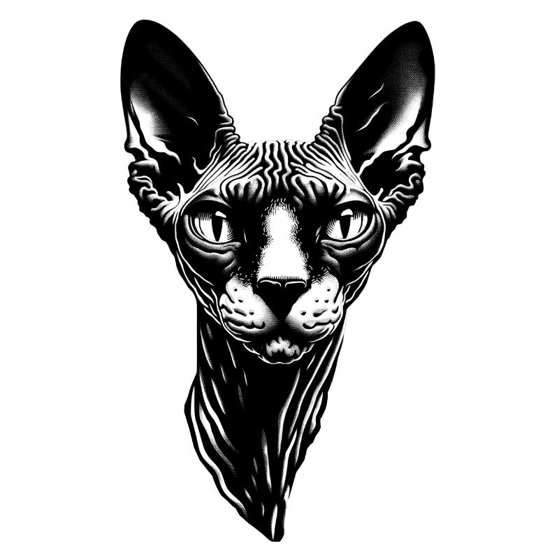Visage de chat : Sourire maléfique