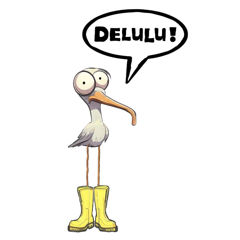 Seagull speech bubble Delulu