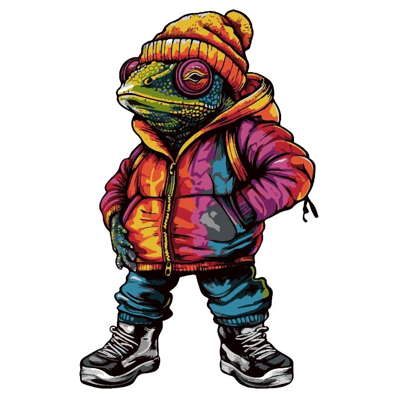 Chameleon Funny Winter