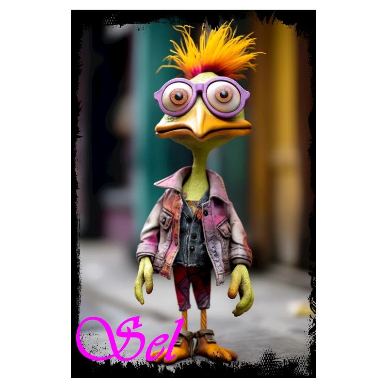 Ausgezeichneter Vogel Puppe mit Nerd-Style