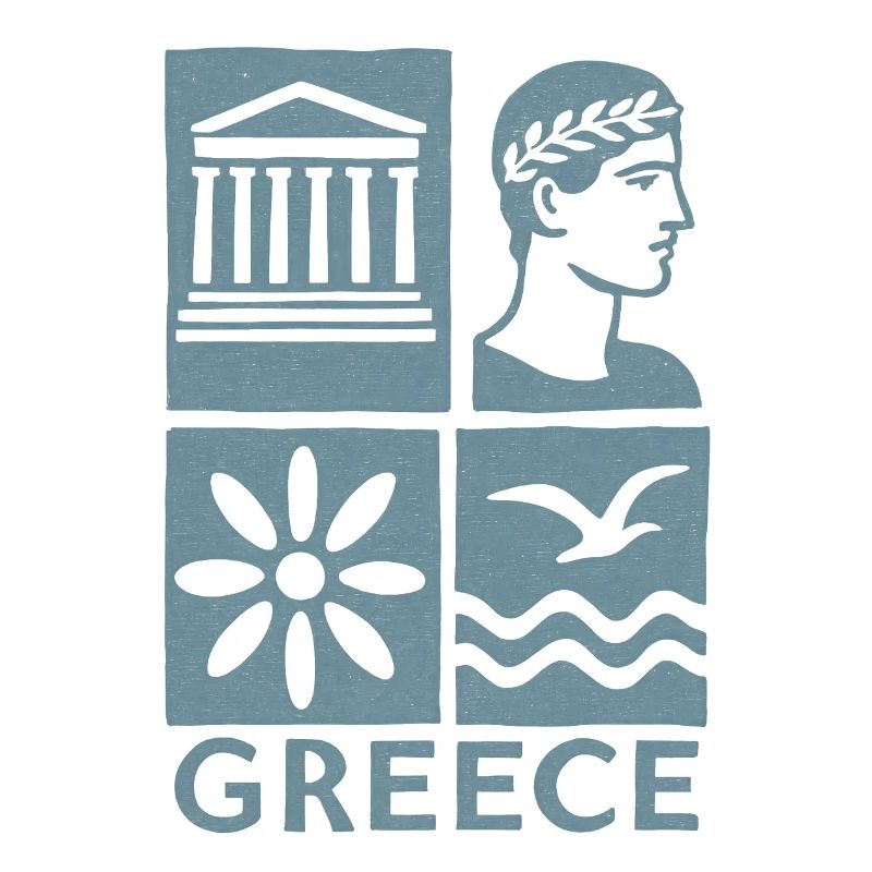Conception des Carrés des Icônes de Grèce