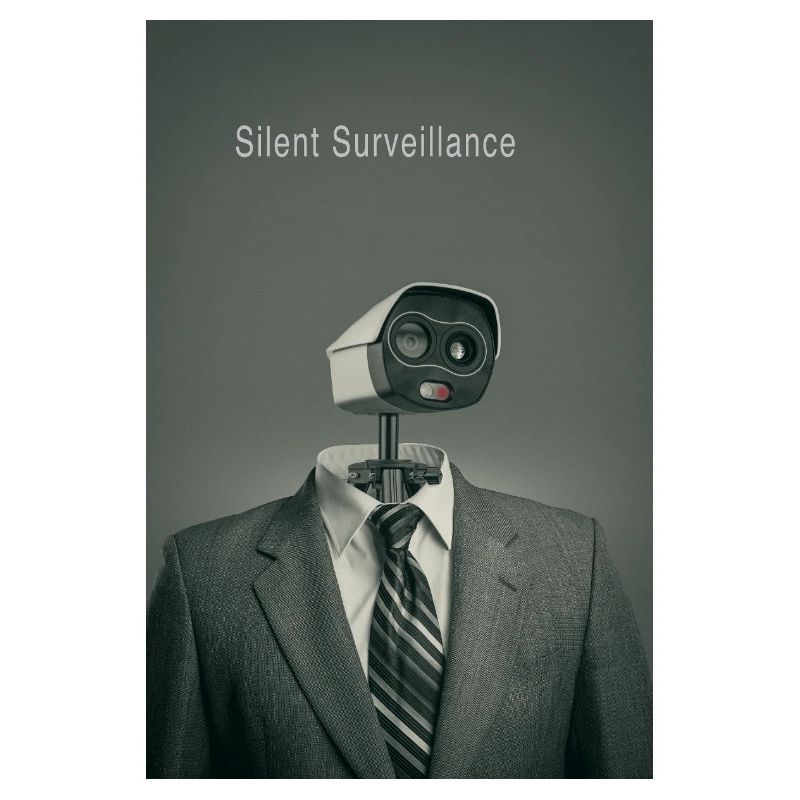 Surveillance silencieuse : Affiche minimale