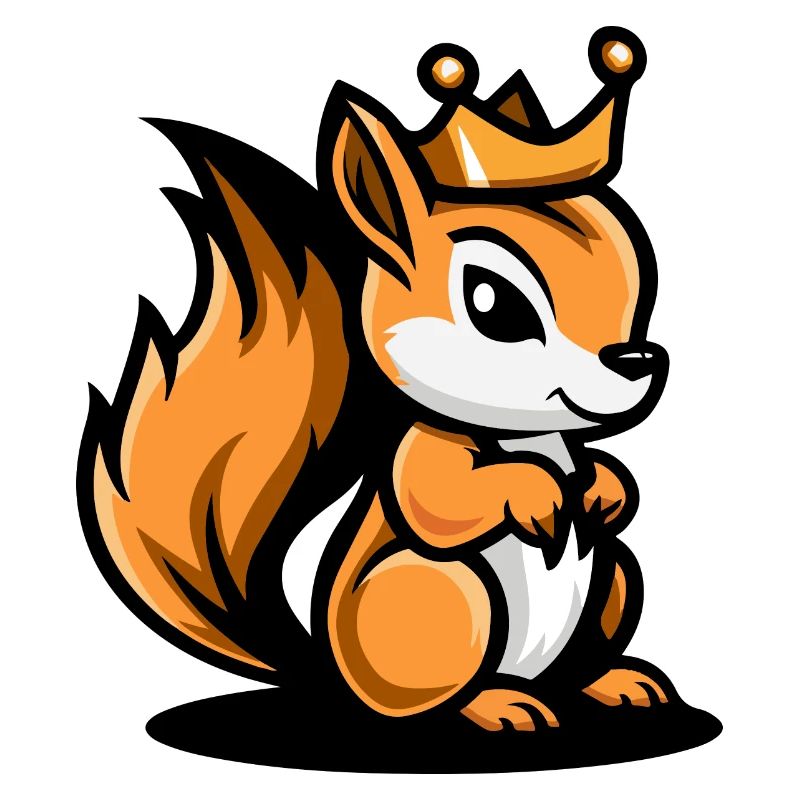 Eichhörnchen Comic Krone