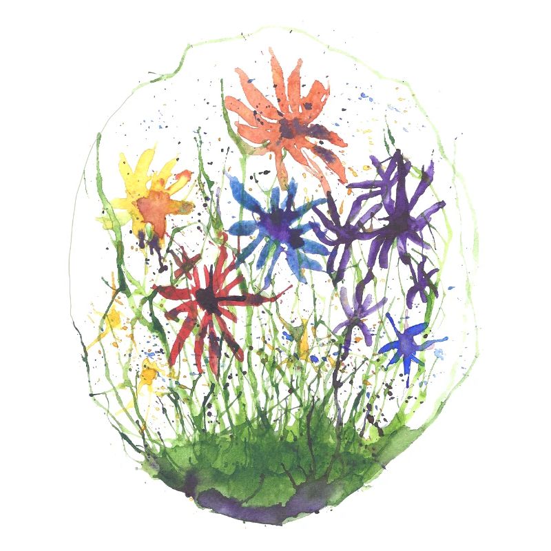 Blumen akvarell