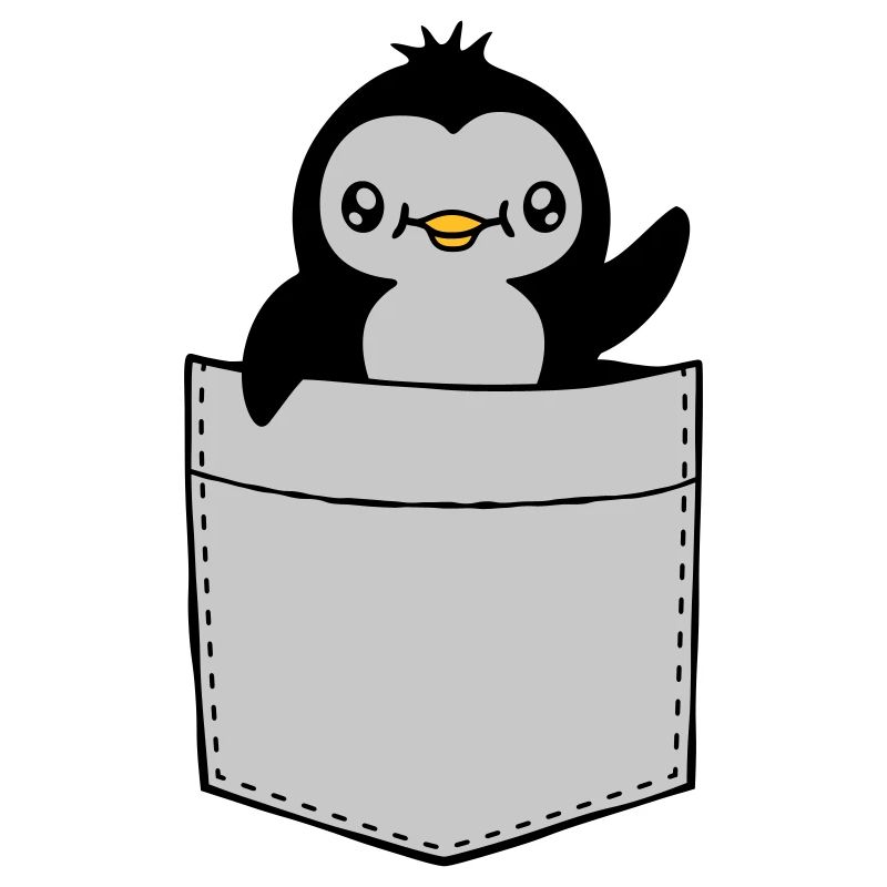 Winkender Brusttasche Pinguin
