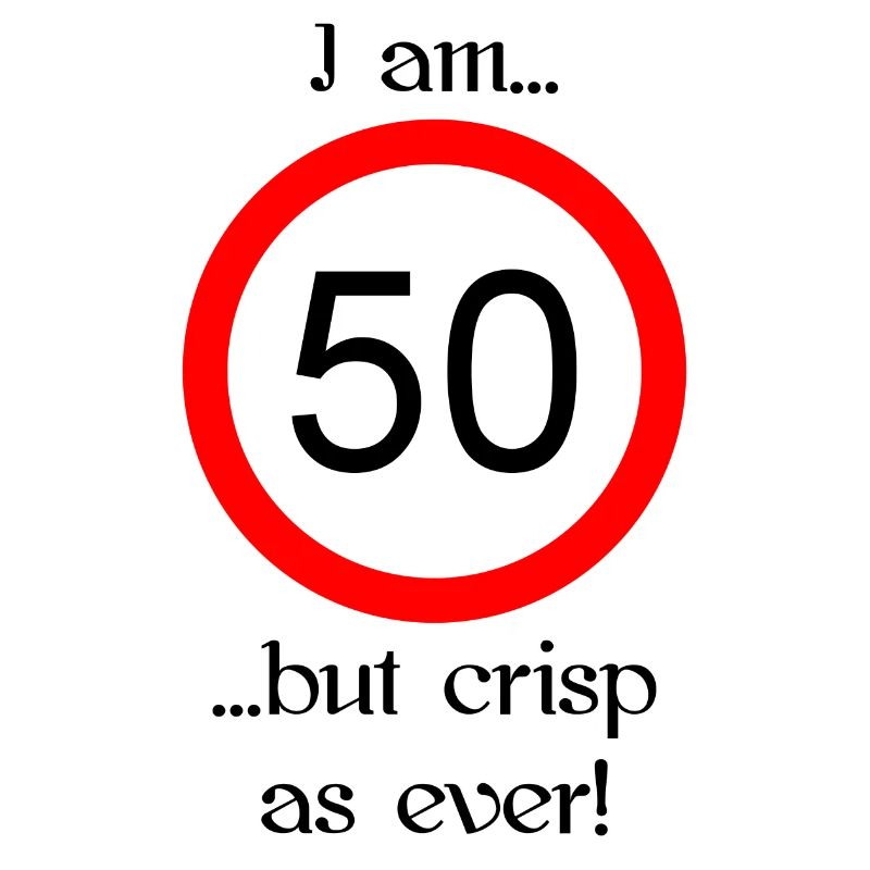 50 years but crisp script black