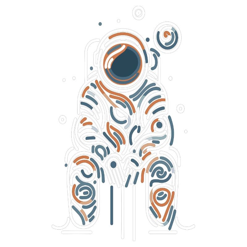 Kosmische Liebe - Linien-Astronaut