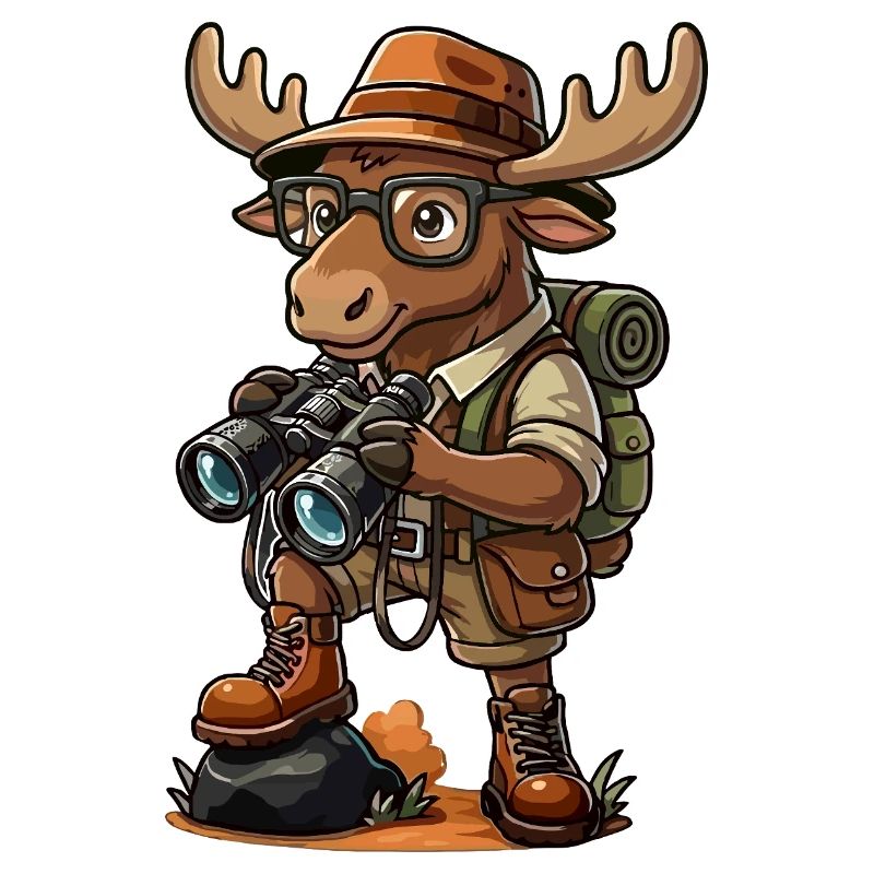 Drôle d’aventure de camping de randonnée Moose Explorer