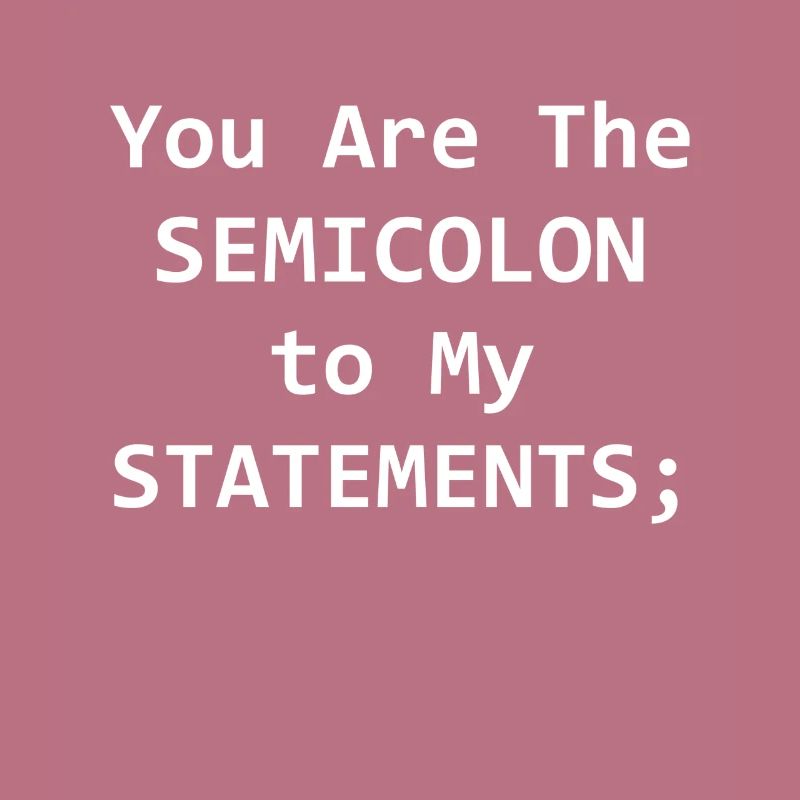 Programmer Semicolion Computer Science Gift