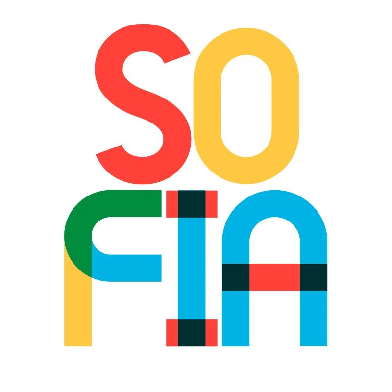 Sofia Bulgaria CMYK Pop Art Style