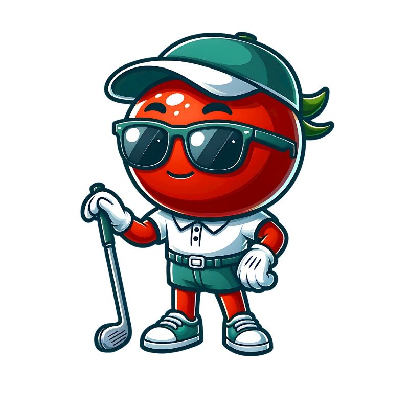 Drôle de golf tomate frange élégamment avec des nuances
