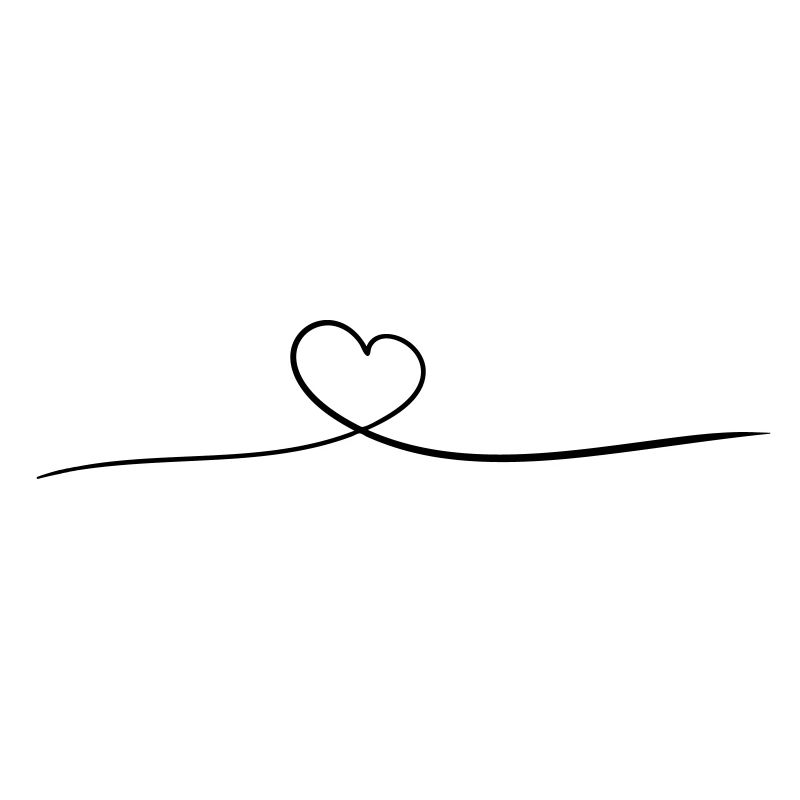romantic curved heart for valetnin day