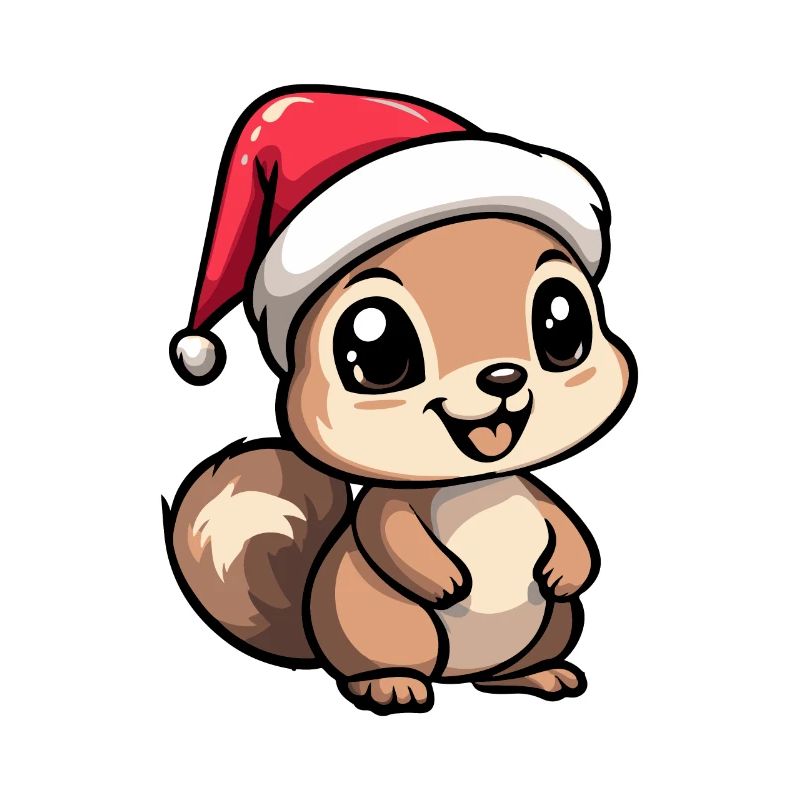 Écureuil Noël mignon